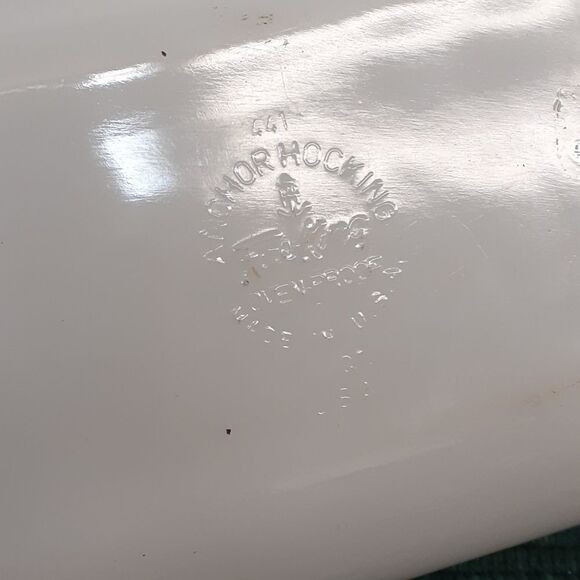 VTG Anchor Hocking Fire King Vegetable Fruit Pattern 1 qt. Loaf/Casserole Dish - Picture 5 of 7